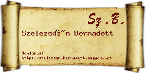 Szelezsán Bernadett névjegykártya